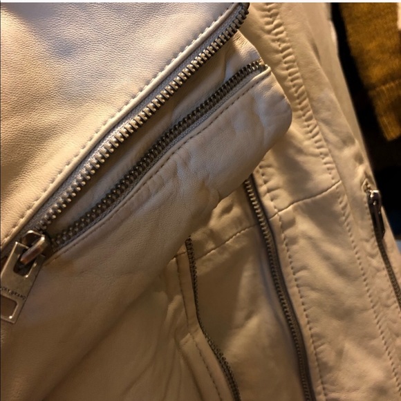 Lucky Brand light grey leather jacket - Picture 6 of 8